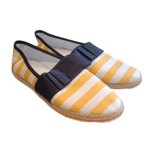 MOTHER OF PEARL | Yellow and White Espadrilles in Size EU 40